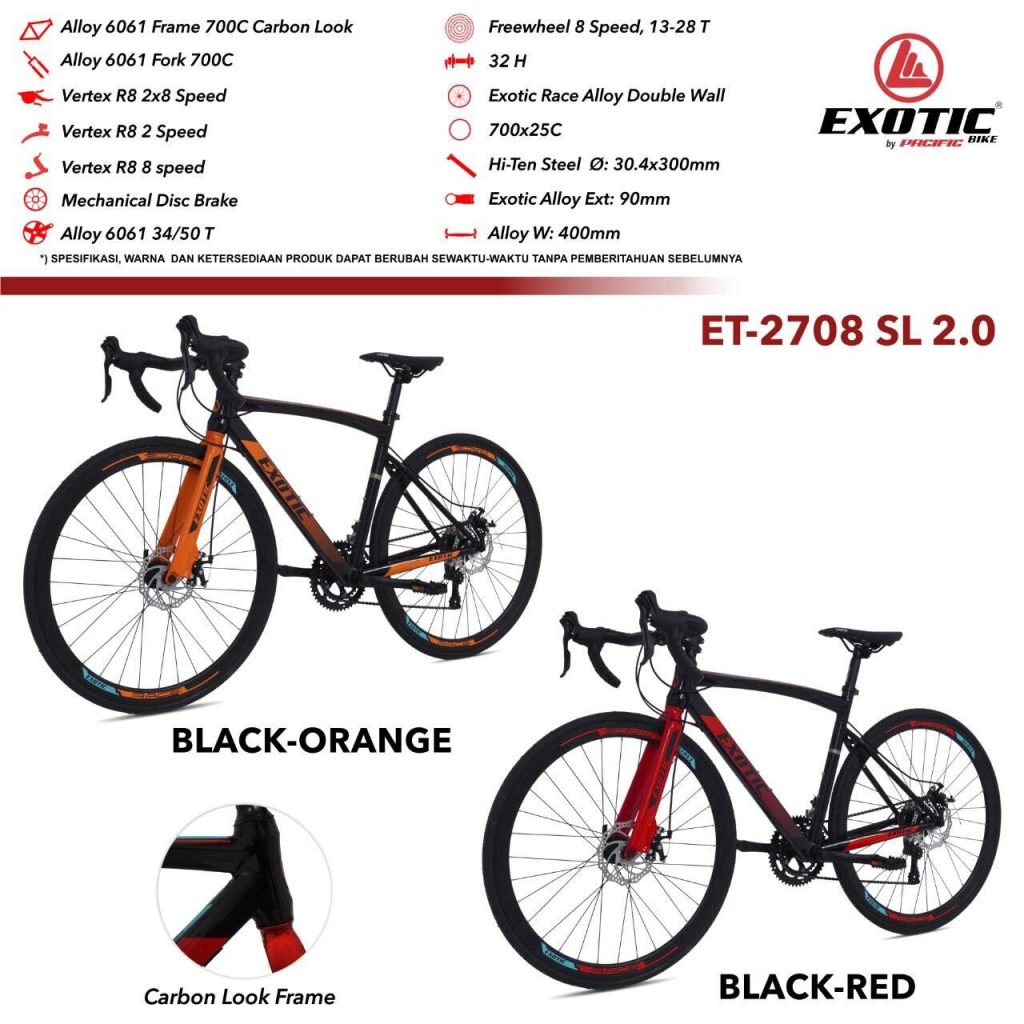 Sepeda Road Bike ET-2708 SL 2.0: Pilihan Terbaik untuk Penggemar Sepeda