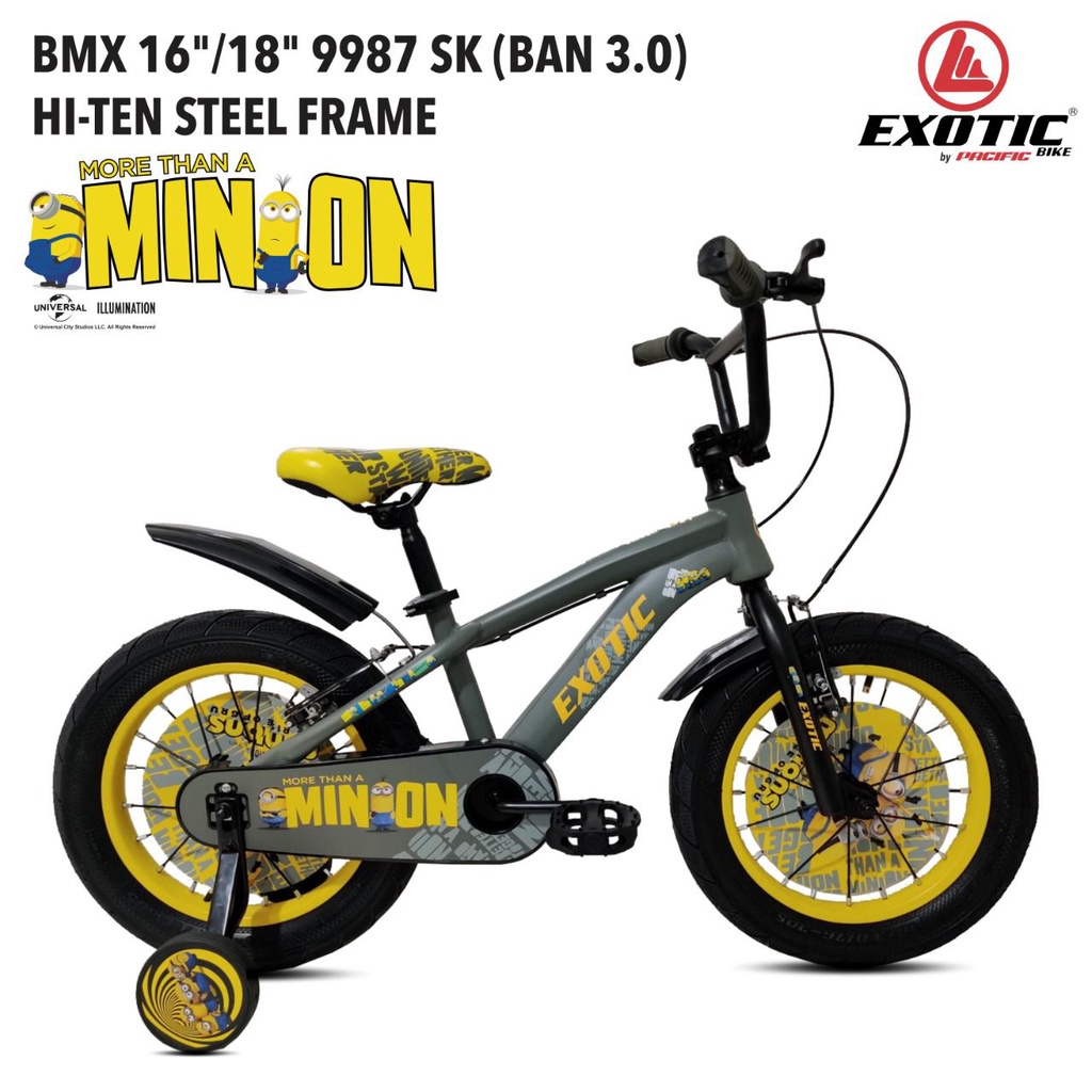 Sepeda BMX Minion Eksotis 18 Inch Model 9987: Desain Menarik