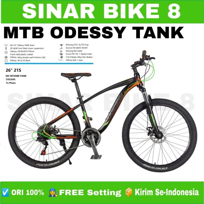 Sepeda MTB Tank 26 Inch Odessy MT2788: Desain Kokoh dan Performa Handal